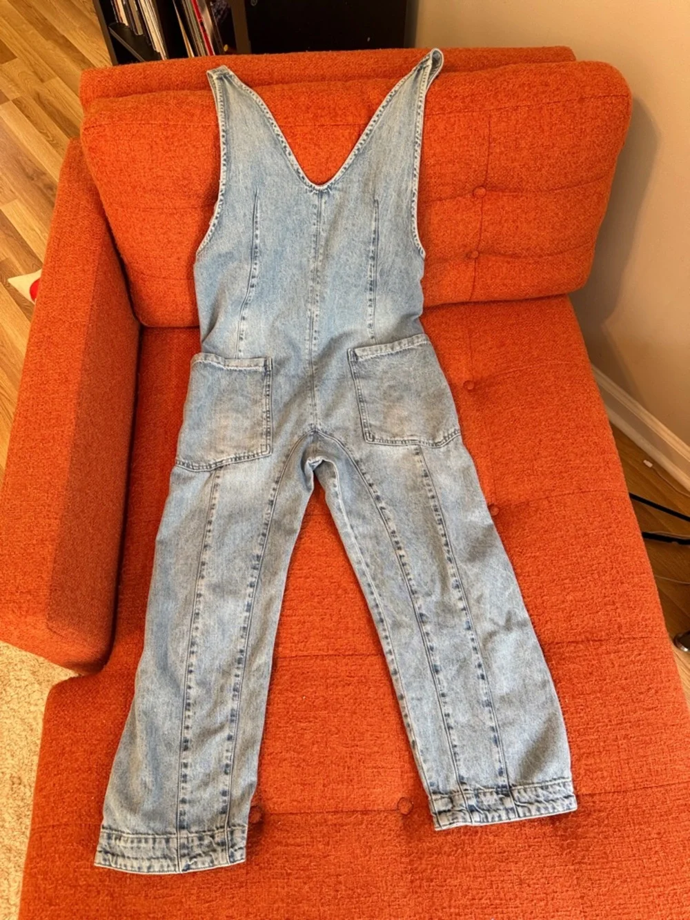 We The Free Light Blue Denim Overalls Jumpsuit - Picture 4 of 6